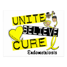 UNITE BELIEVE CURE Endometriosis Postcards