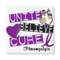 UNITE BELIEVE CURE Fibromyalgia magnets