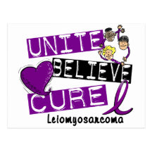 UNITE BELIEVE CURE Leiomyosarcoma Postcards