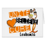 UNITE BELIEVE CURE Leukemia Greeting Cards
