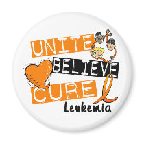 UNITE BELIEVE CURE Leukemia magnets