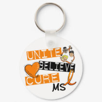UNITE BELIEVE CURE MS keychains by awarenessgifts UNITE BELIEVE CURE MS keychains