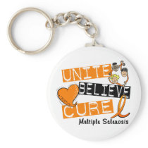 UNITE BELIEVE CURE Multiple Sclerosis Key Chains