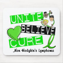 UNITE BELIEVE CURE Non-Hodgkin's Lymphoma Mouse Mat