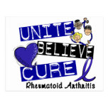 UNITE BELIEVE CURE Rheumatoid Arthritis Postcards