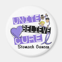 UNITE BELIEVE CURE Stomach Cancer Fridge Magnet