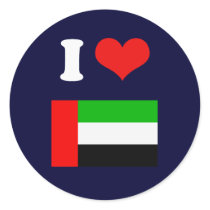 United Arab Emirates Flag Round Stickers