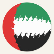 United Arab Emirates Gnarly Flag stickers