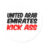 United Arab Emirates Kick Ass Round Sticker