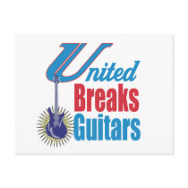 United Breaks Guitars postcards by Guitars2 United Breaks Guitars postcards