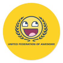 United Federation of Awesome Round Stickers