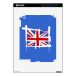 United Kingdom Brush Flag Decals For iPad 3