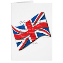 United Kingdom Flag/Anthem Greeting Card
