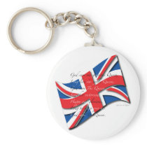United Kingdom Flag/Anthem Keychain