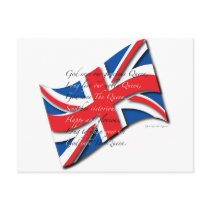 United Kingdom Flag/Anthem Postcard