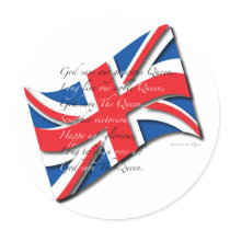 United Kingdom Flag/Anthem Stickers