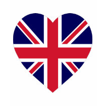 United Kingdom Flag Heart t-shirts