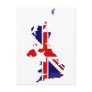 United Kingdom flag map Postcard