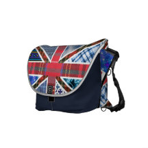 United Kingdom Flag of Fabric Patterns Courier Bag
