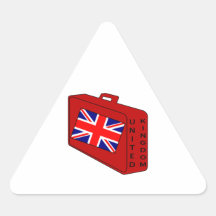 United Kingdom Flag Red Luggage Stickers
