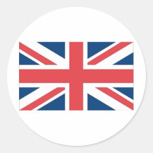 United Kingdom Flag Round Stickers