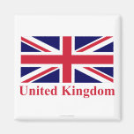 United Kingdom Flag with Name Fridge Magnet