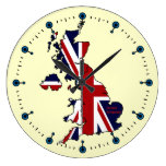 United Kingdom Map Wall Clock