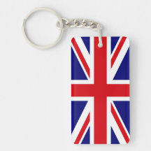 UNITED KINGDOM RECTANGULAR ACRYLIC KEYCHAIN