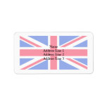 United Kingdom, United Kingdom flag Address Label