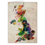 United Kingdom Watercolor Map Cards