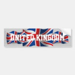 United Kingdom Waving Flag Bumper Sticker