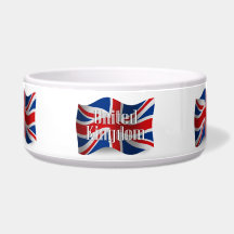United Kingdom Waving Flag Pet Bowls