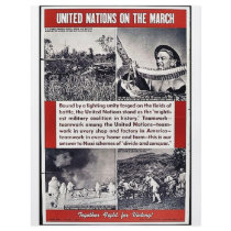 United Nations On The March flyers by ww2posters United Nations On The March flyers