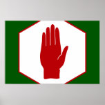 United Northern Ireland Emblem flag Poster