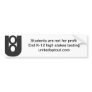 United Opt Out Bumper Sticker