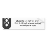 United Opt Out Bumper Sticker bumper stickers