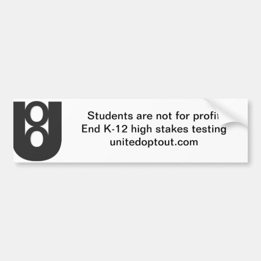 United Opt Out Bumper Sticker