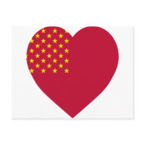 United Soviet States of America Flag Heart postcards by Vexillophile United Soviet States of America Flag Heart postcards