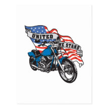 United Stand American Biker Postcard
