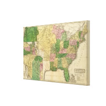 United States 12 Stretched Canvas Print
