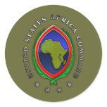 United States Africa Command Round Stickers
