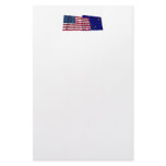 United States and Alaska Waving Flags Stationery