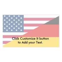 United States And Germany, hybrids flag Business Card Templates