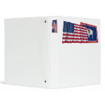 United States and Wyoming Waving Flags Binders