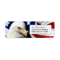 United States Bald Eagle Return Address Label