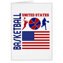 United States Basketball Greeting Card