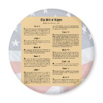 United States Bill of Rights Fridge Magnets