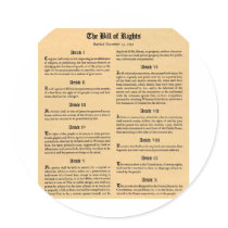 United States Bill of Rights Sticker