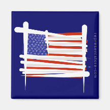 United States Brush Flag Refrigerator Magnet
