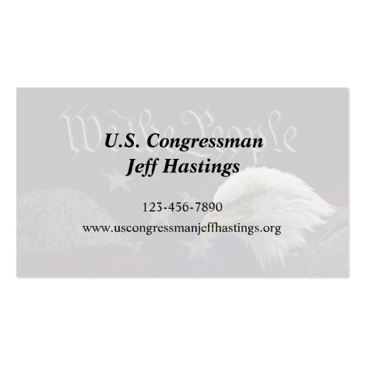 United States Capital Business Card Template (back side)